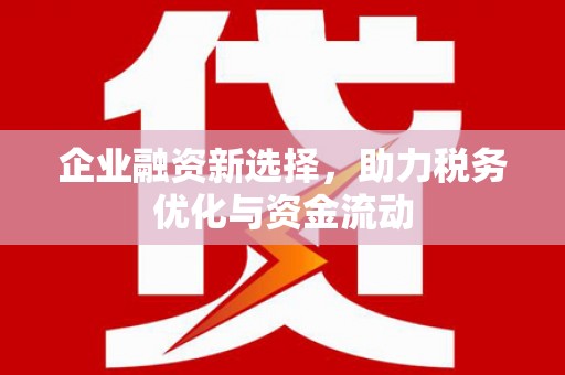 施甸企业融资新选择，助力税务优化与资金流动