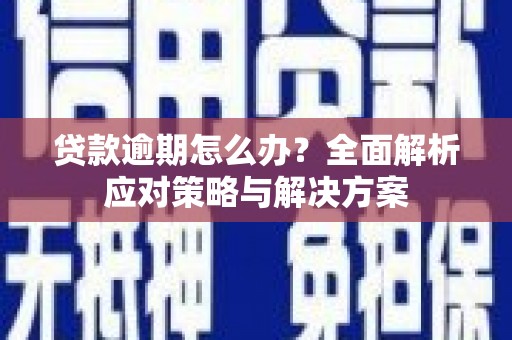 鄢陵贷款逾期怎么办？全面解析应对策略与解决方案