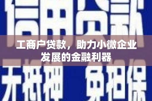 灵山工商户贷款，助力小微企业发展的金融利器
