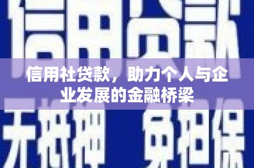 淮上信用社贷款，助力个人与企业发展的金融桥梁