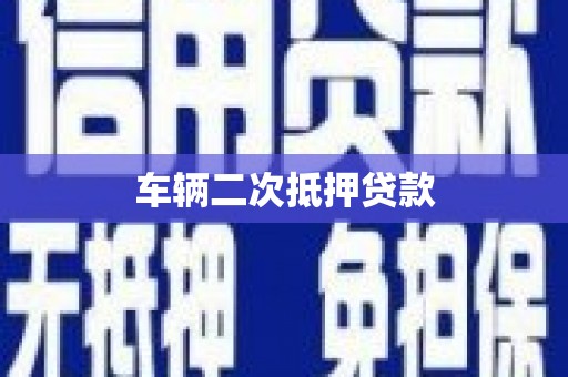 宜良车辆二次抵押贷款