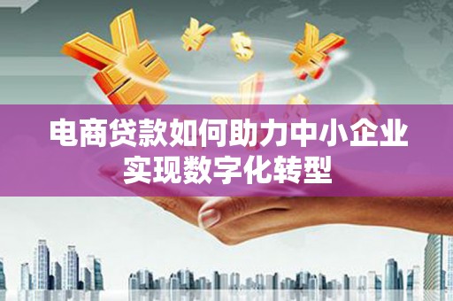 巩留电商贷款如何助力中小企业实现数字化转型