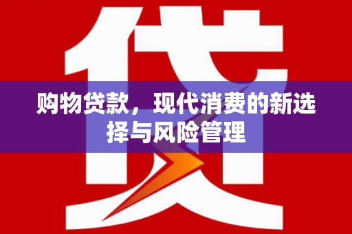 荣县购物贷款，现代消费的新选择与风险管理