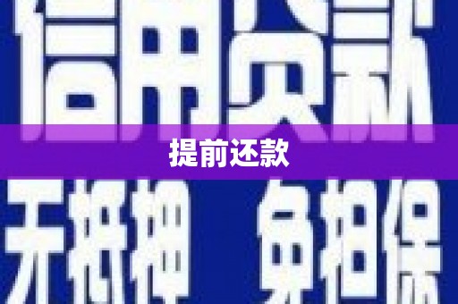 龙凤提前还款