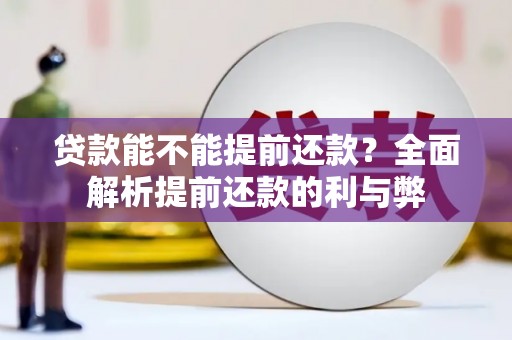 望奎贷款能不能提前还款？全面解析提前还款的利与弊