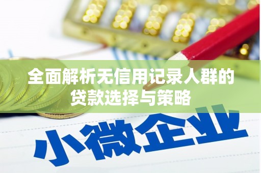 宁晋全面解析无信用记录人群的贷款选择与策略