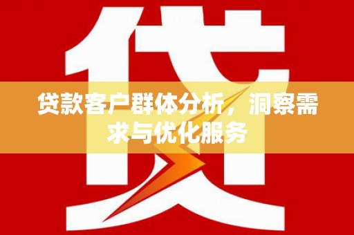 沙湾贷款客户群体分析，洞察需求与优化服务